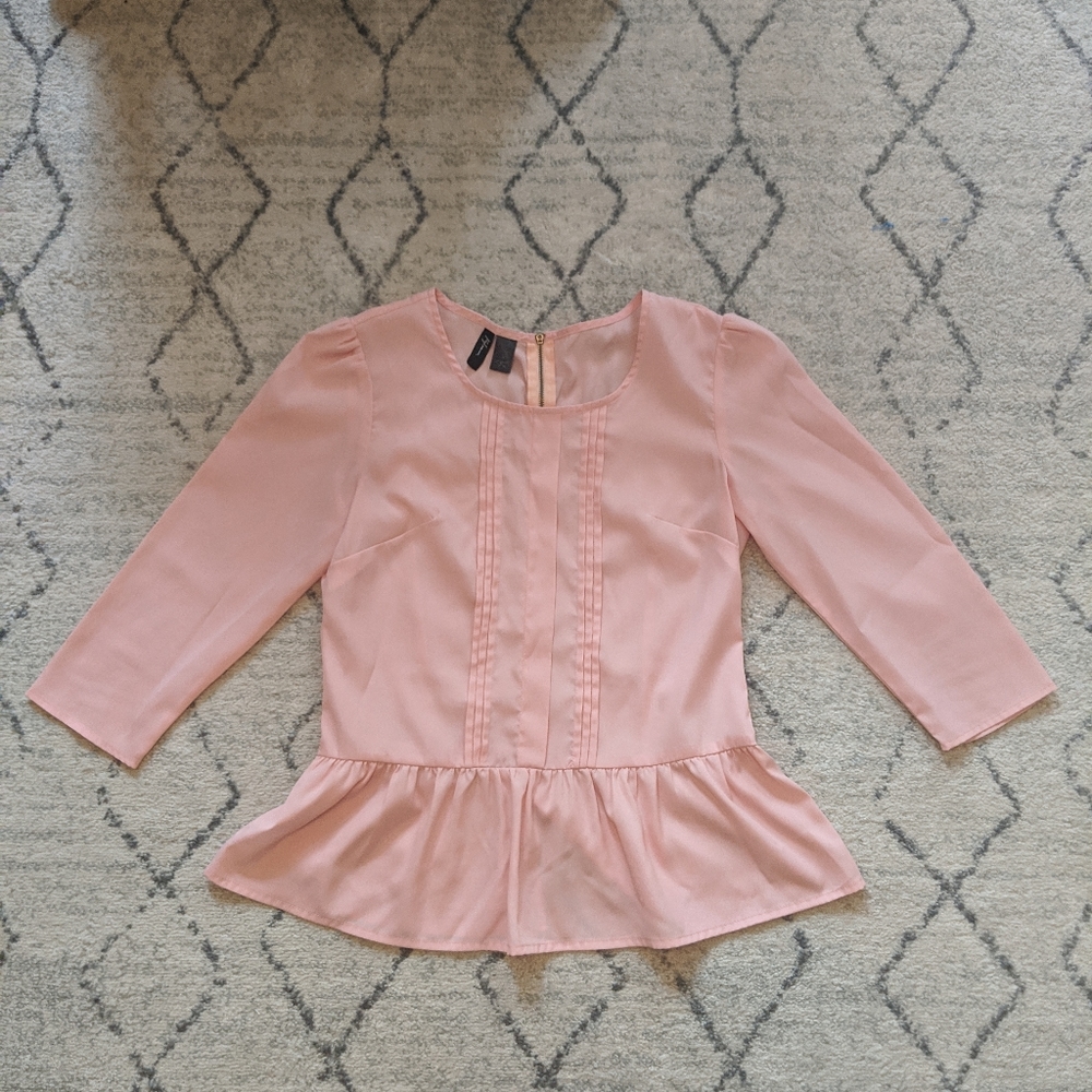 Pink Peplum Top